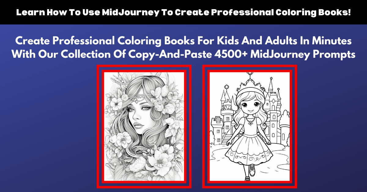 4500+ MidJourney Prompts Coloring Books For Kids And Adults